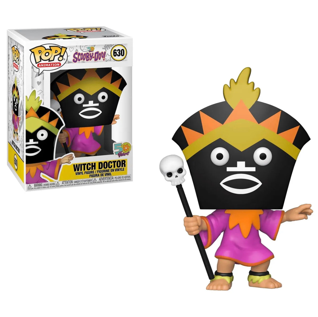 Funko Pop! 50 Years Scooby-Doo! Witch Doctor 630 + Free Protector (VAULTED)