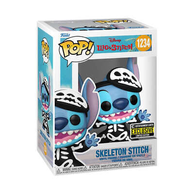 Funko Pop! Disney Lilo & Stitch - Skeleton Stitch 1234 EE Exclusive + Free Protector