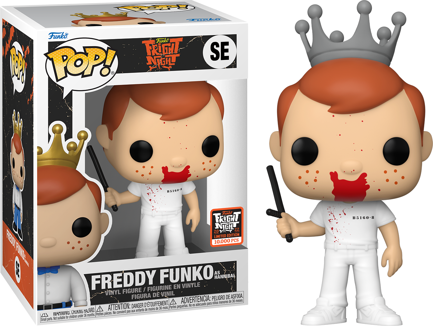 Funko Pop! Funko Fright Night - Freddy Funko as Hannibal SE 2022 Limited Edition 10,000 PCS Figure + Pop Protector