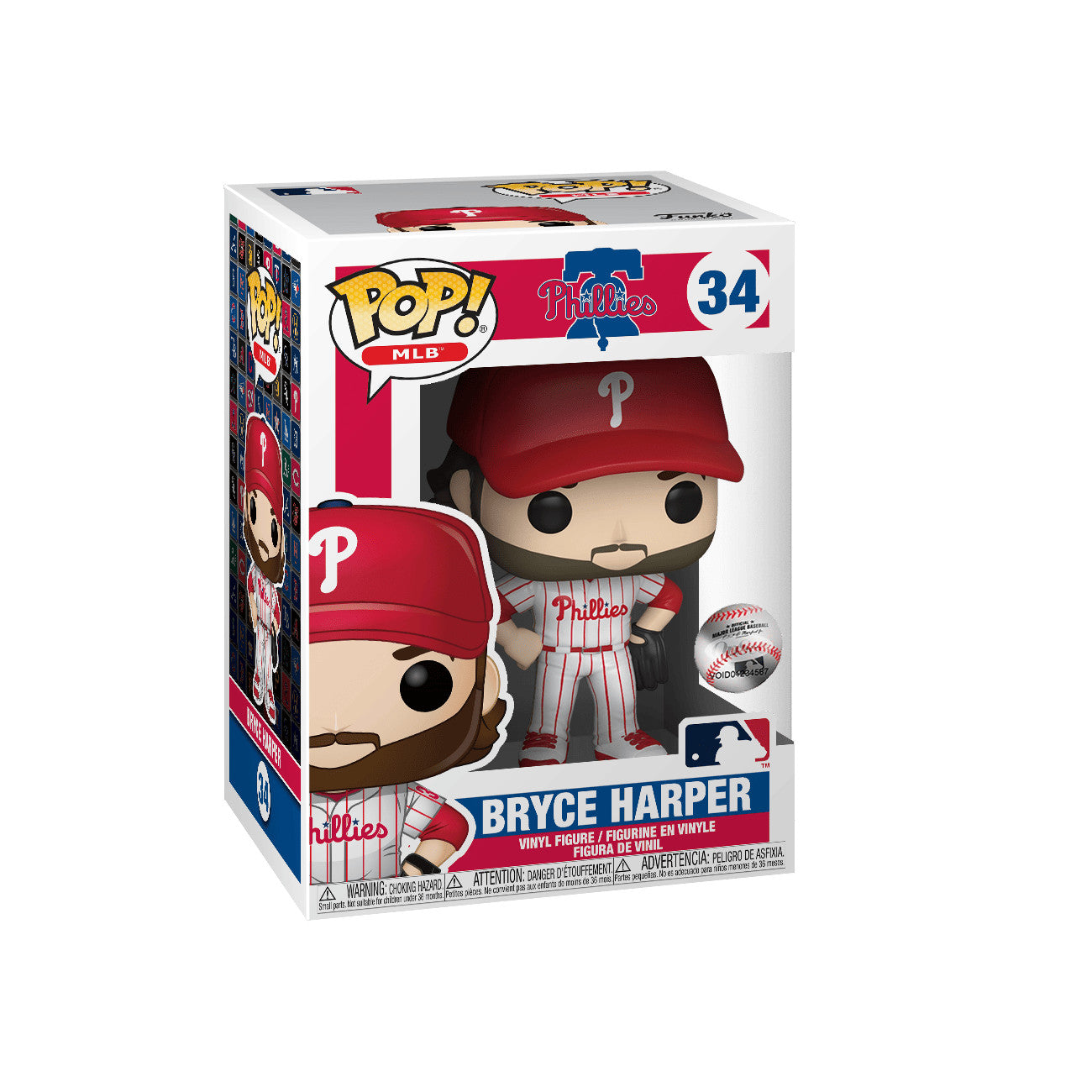 Funko Pop! MLB Philadelphia Phillies - Bryce Harper 34 Figure + Pop Protector