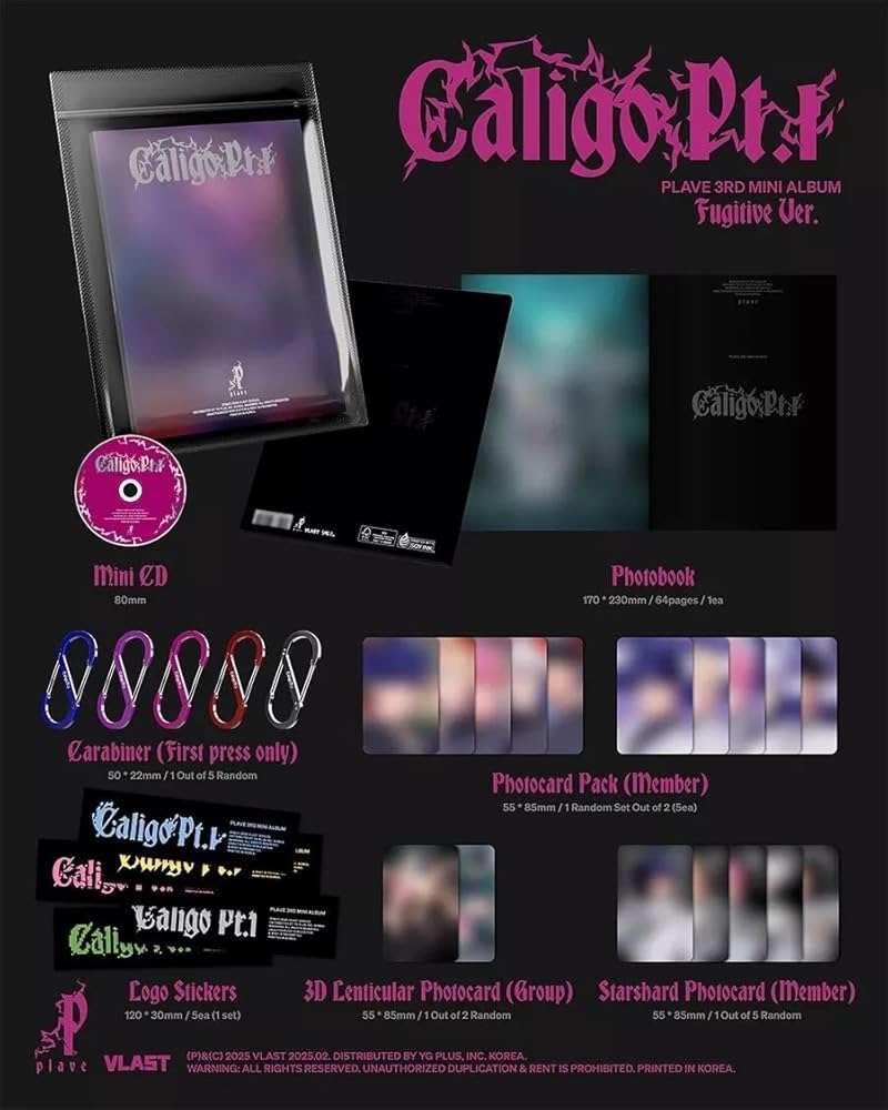 K-pop PLAVE 3rd Mini Album Caligo Pt. 1 (Fugitive Ver.)