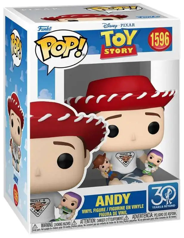 Funko Pop! Disney Pixar Toy Story 30 Years & Beyond - Andy 1596 Figure + Pop Protector