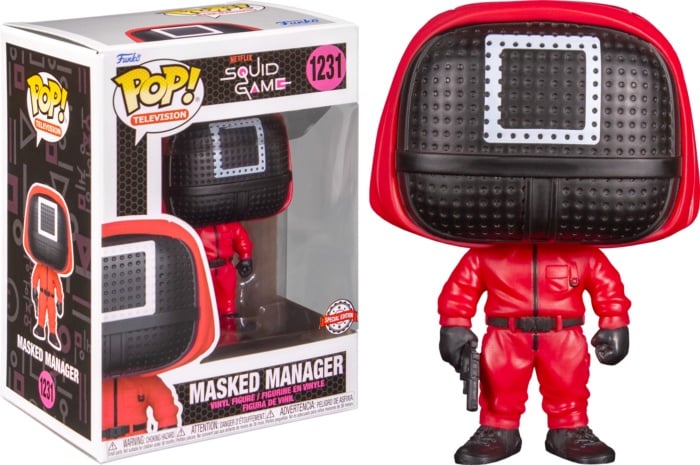 Funko Pop! Netflix Squid Game : Masked Manager 1231 Special Edition + Pop Protector