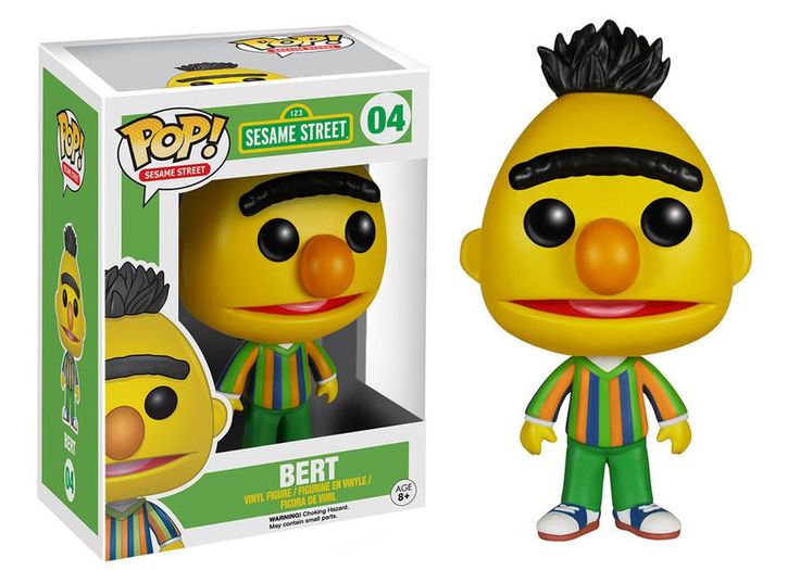 Funko POP! 123 Sesame Street Bert 04 + FREE PROTECTOR! (VAULTED)