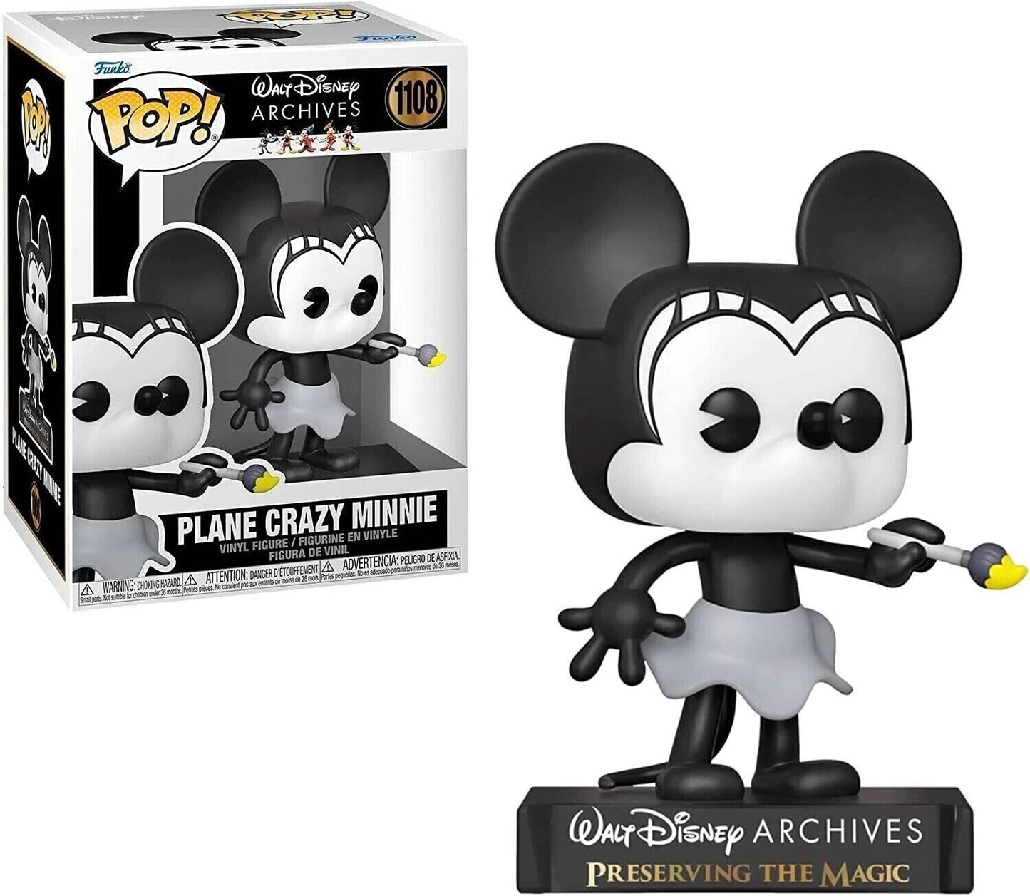 Funko Pop! Walt Disney Archives Plane Crazy Minnie 1108 + Free Protector