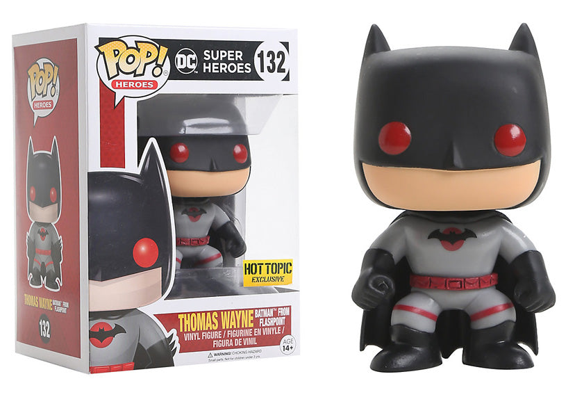 Funko Pop! DC Super Heroes Thomas Wayne Batman From Flashpoint 132 Hot Topic Exclusive + Protector