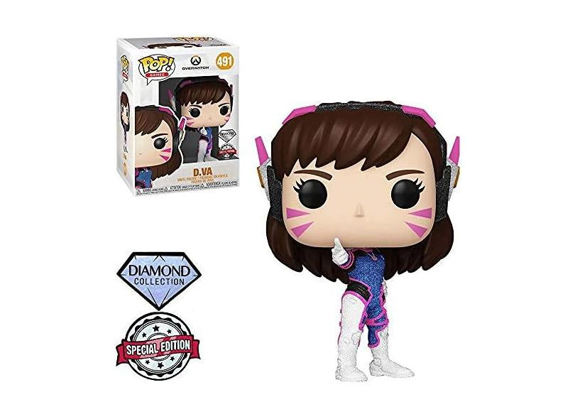 Funko Pop! Overwatch D.VA 491 Diamond Special Edition (VAULTED) + Free Protector