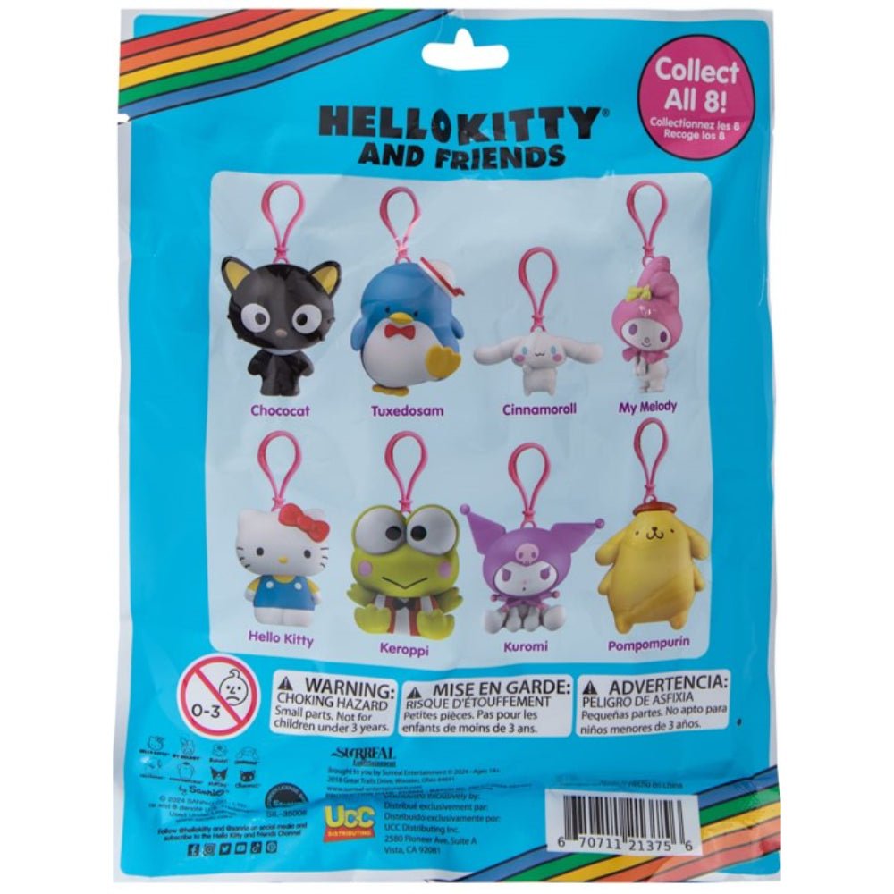 Sanrio Hello Kitty and Friends Hanger Keychain Mystery Blind Bag (One Variation Chosen at Random)