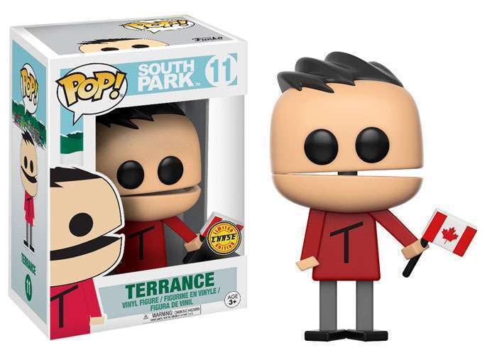 Funko Pop! South Park : Terrance 11 (Holding Canadian Flag) CHASE (VAULTED) + Pop Protector