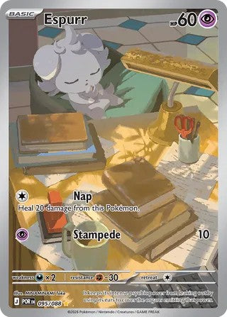 Pokemon TCG! Espurr 2026 Perfect Order #095/088 Illustration Rare