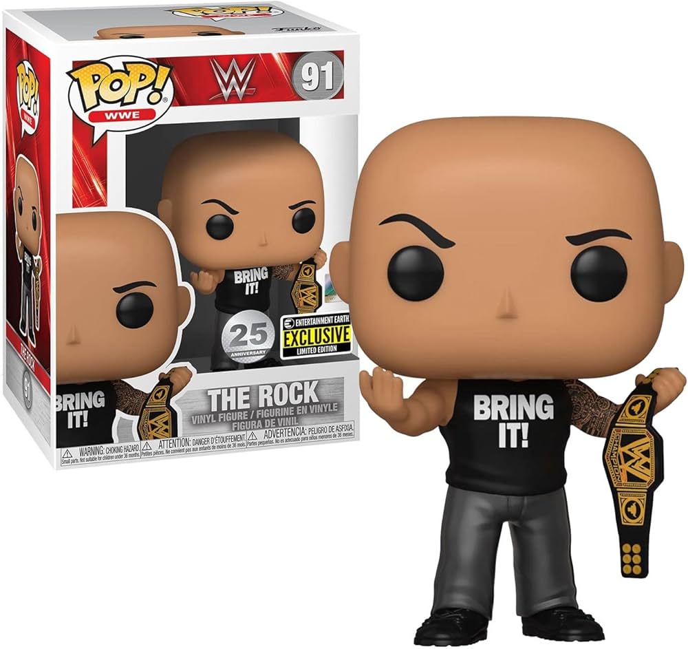 Funko Pop! Vinyl: WWE - The Rock - EE Exclusive 91 + PoP Protector