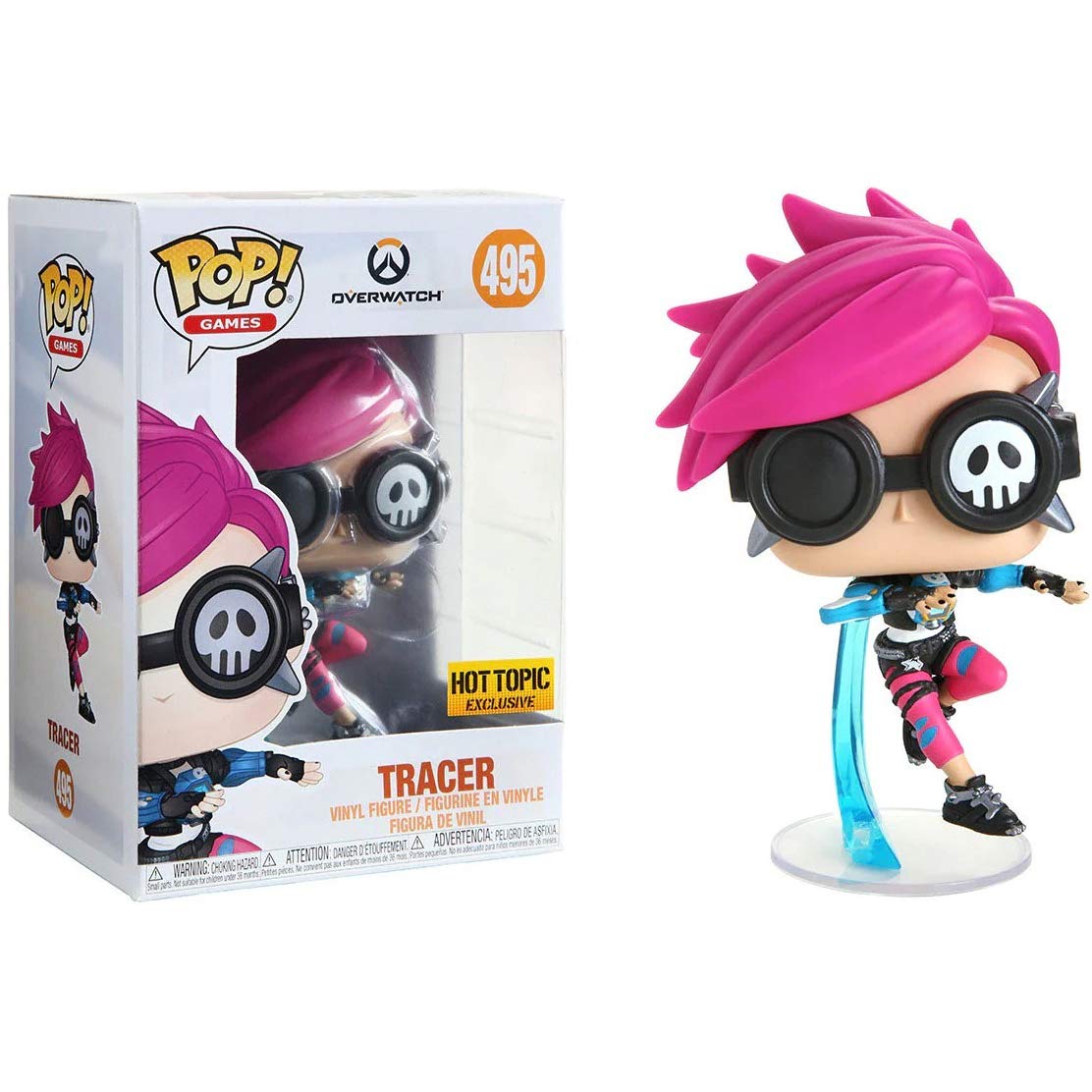Funko Pop! Overwatch : Tracer 495 Hot Topic Exclusive + Pop Protector