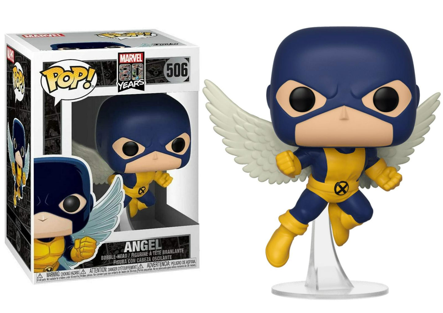 Funko Pop! Marvel 80 Years - Angel 506 Figure + Pop Protector