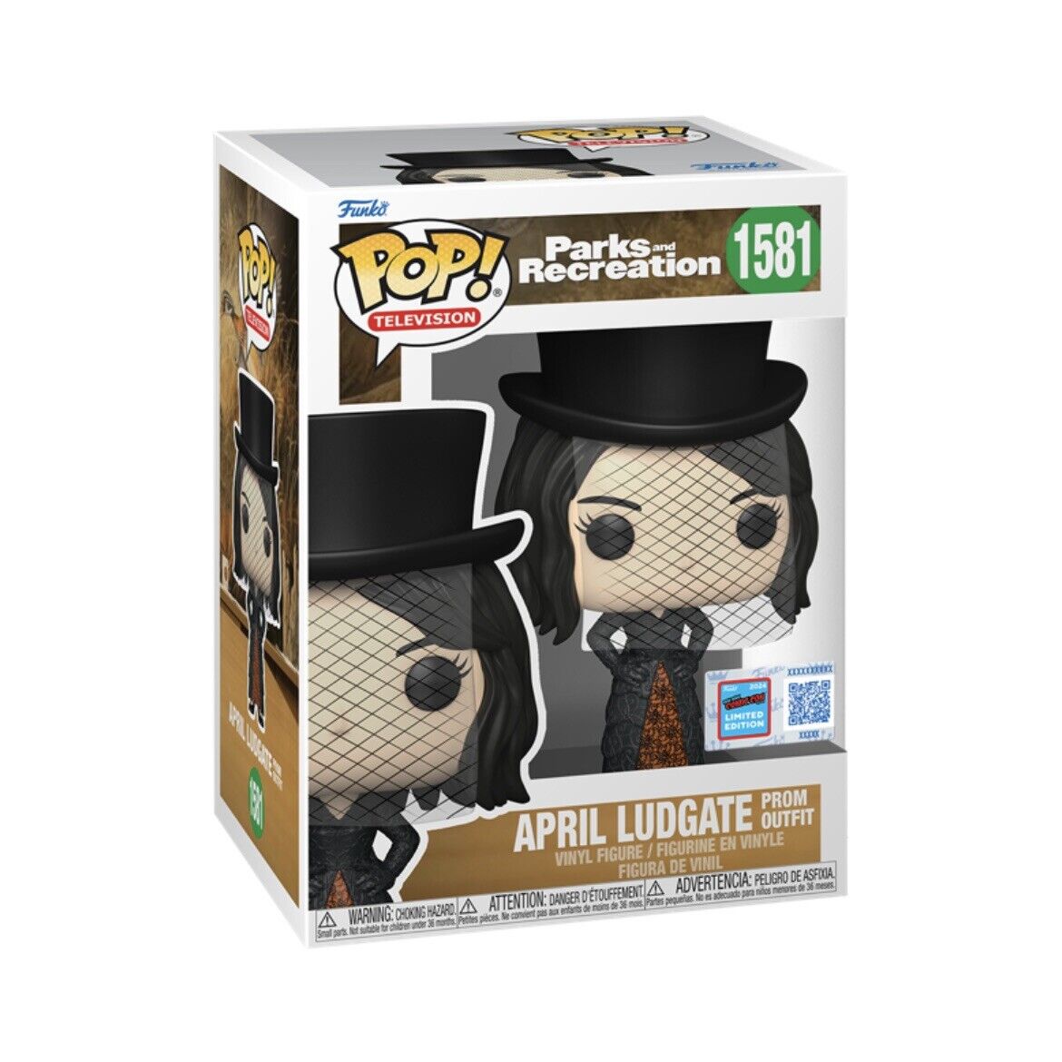 Funko Pop! Parks and Recreation - April Ludgate Prom Outfit 1581 Funko 2024 Fall NYCC Exclusive + Free Protector