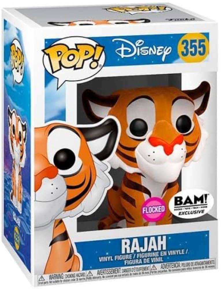 Funko Pop! Disney Aladdin - Rajah 355 Flocked BAM Exclusive (VAULTED) + Free Protector