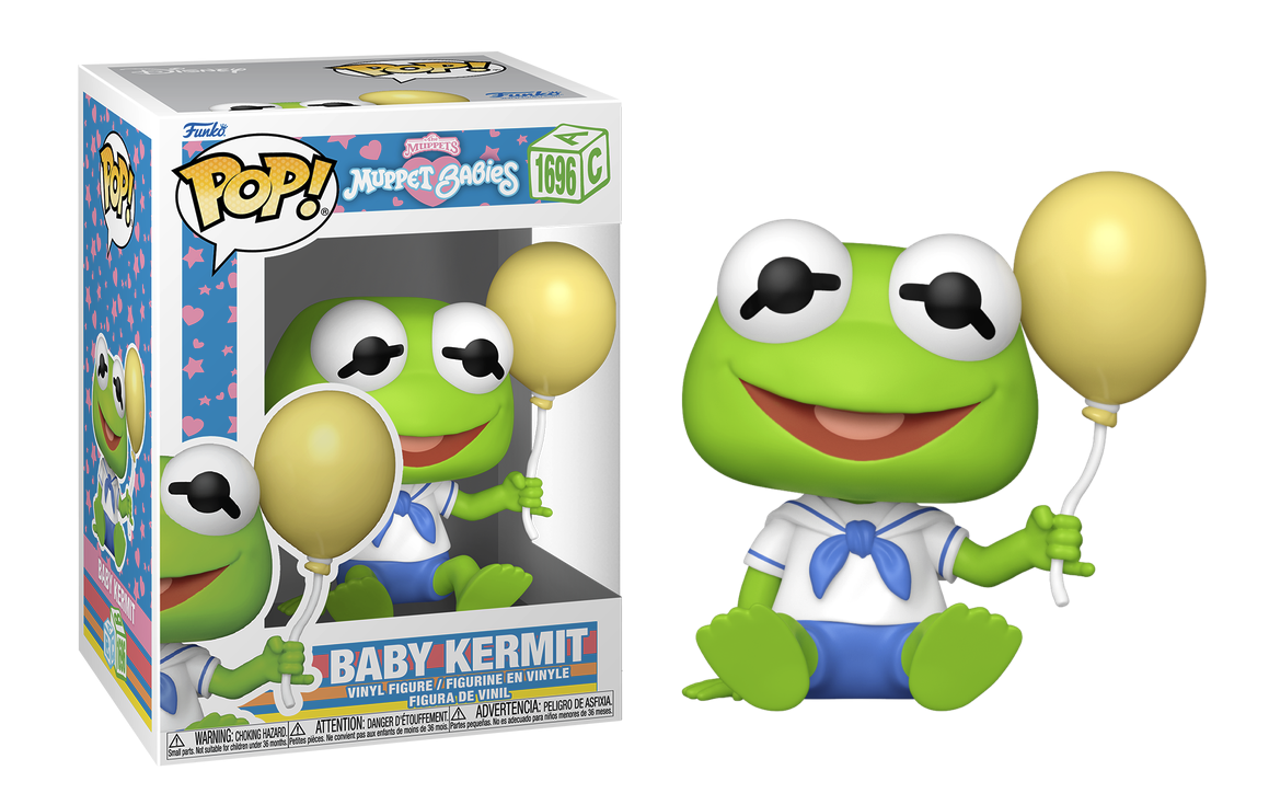Funko Pop! Disney The Muppets : Muppet Babies - Baby Kermit 1696 Figure + Pop Protector