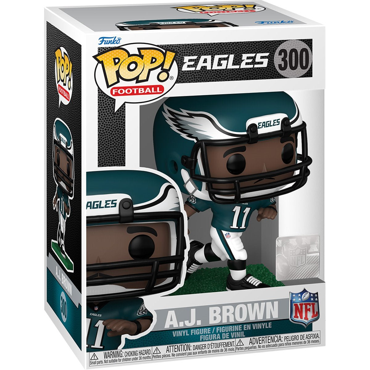 Funko Pop! NFL Eagles A.J. Brown 300 + Pop Protector