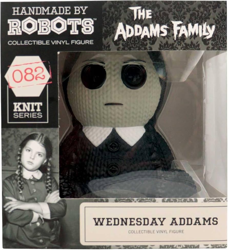 Handmade By Robots 176 Knit Series - The Addams Family Glow In The Dark Wednesday Addams Vinyl Figure