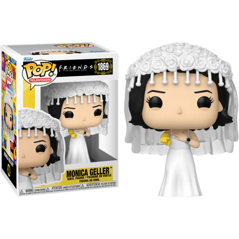 Friends Monica Geller WEDDING DRESS Funko Pop! Vinyl Figure #1869 + Protector