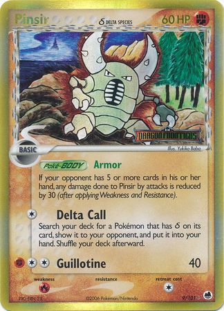 Pokemon TCG! Pinsir 2006 EX Dragon Frontiers #9/101 Reverse Holo