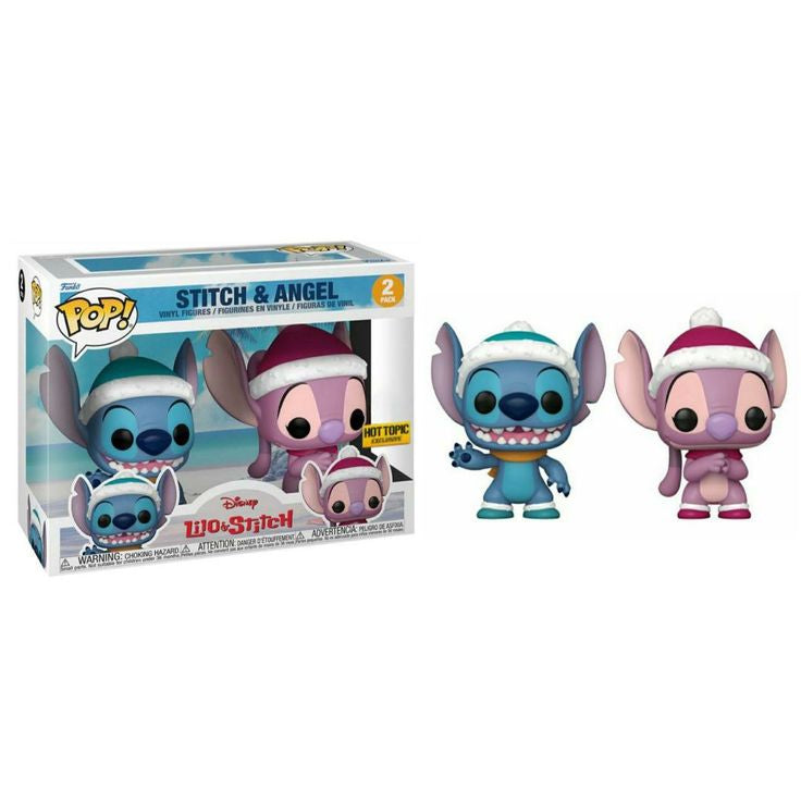 Funko Pop! Disney Lilo & Stitch : Stitch & Angel Christmas Hot Topic Exclusive 2 Pack