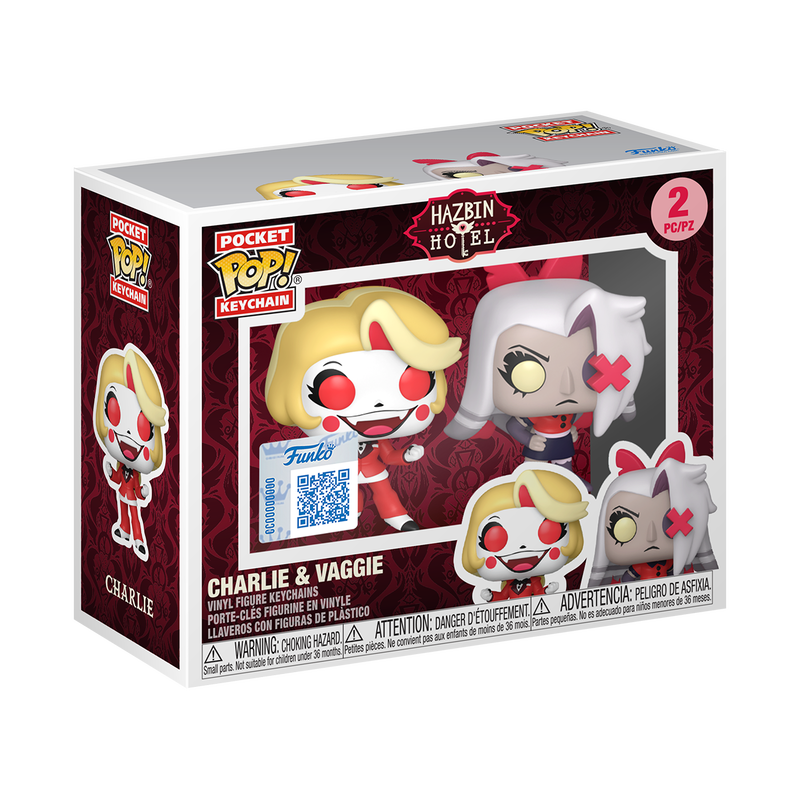 Hazbin Hotel Charlie & Vaggie Pocket Pop Keychain 2 Pack Set