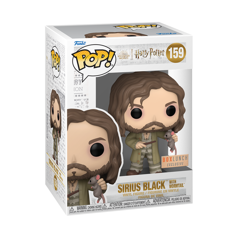 Funko Pop! Wizarding World Harry Potter Sirius Black with Wormtail 159 BoxLunch Exclusive + Free Protector