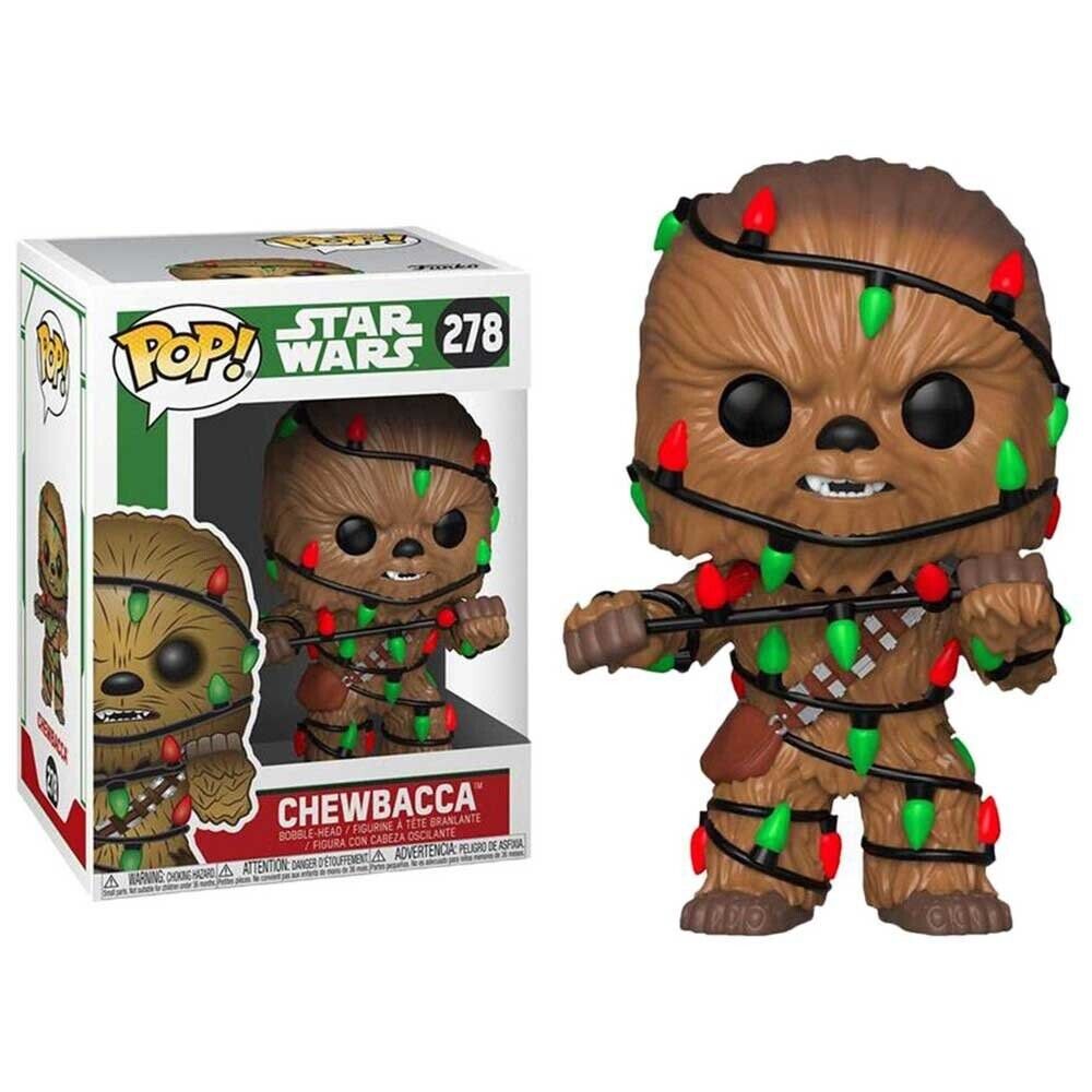 Funko Pop! Star Wars Christmas Edition Chewbacca (Lights) 278 + Free Protector