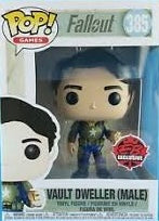 Funko Pop! Fallout Vault Dweller (Male) (W/ Box of Mentats) 385 EB Exclusive (VAULTED) + Pop Protector