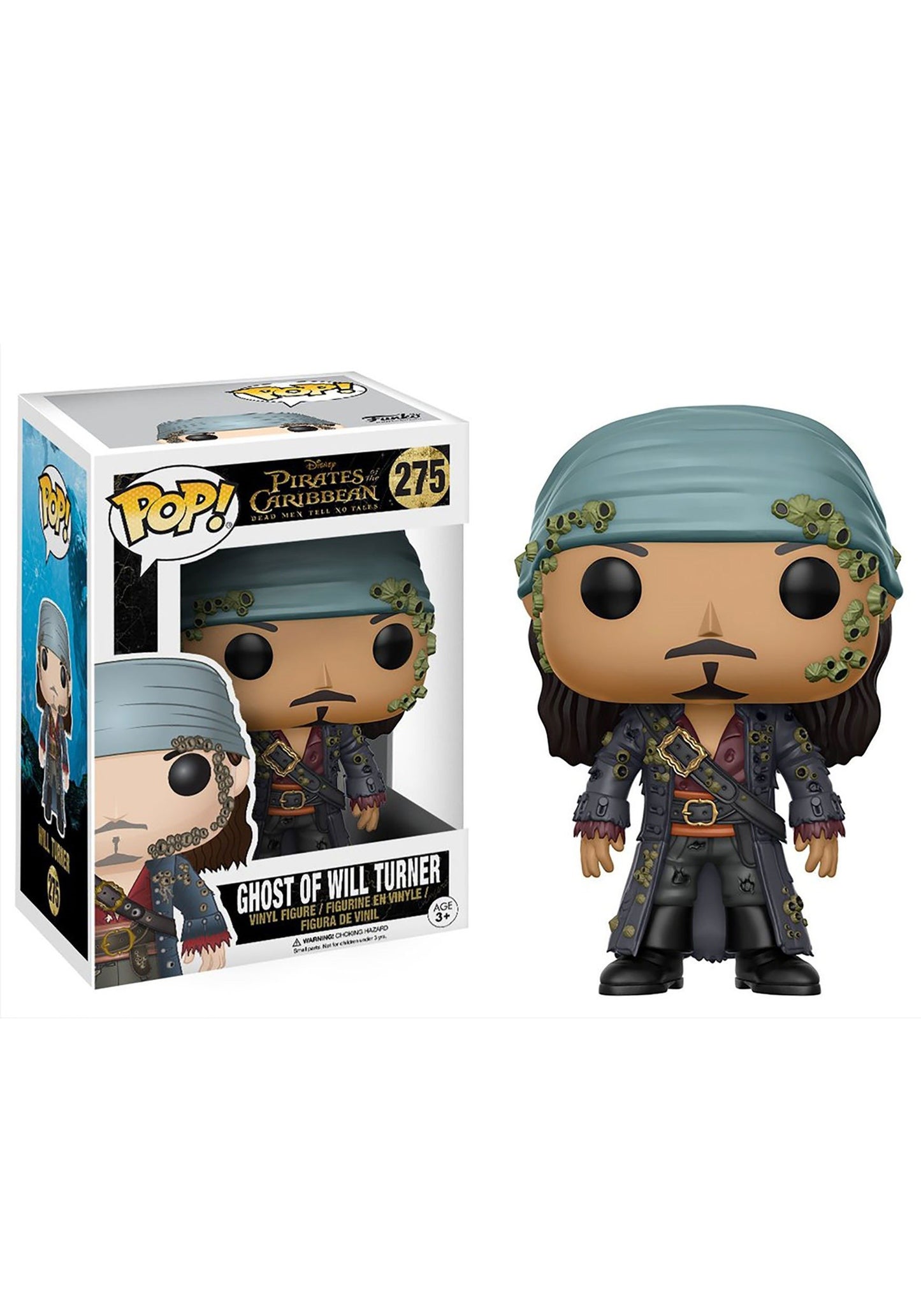 Funko Pop! Disney Pirates of the Caribbean Dead Men Tell No Tales - Ghost of Will Turner 275 (VAULTED) + Free Protector