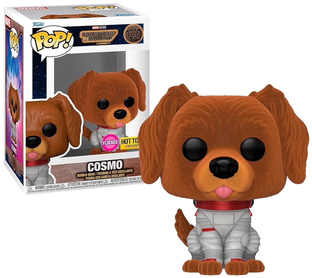 Funko Pop! Marvel Guardians of the Galaxy Volume 3 - Cosmo 1207 Flocked Hot Topic Exclusive + Pop Protector