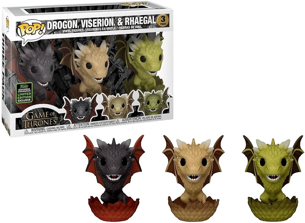 Funko Pop! Game of Thrones - Drogon, Viserion, & Rhaegal Funko 2020 Spring Convention Exclusive (VAULTED) 3 Pack
