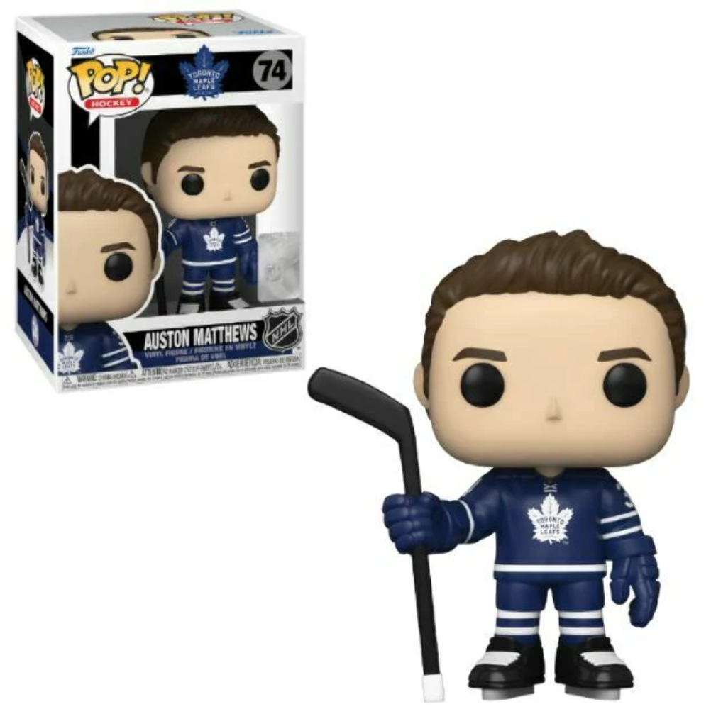 Funko Pop! NHL Toronto Maple Leafs : Auston Matthews 74 + Pop Protector