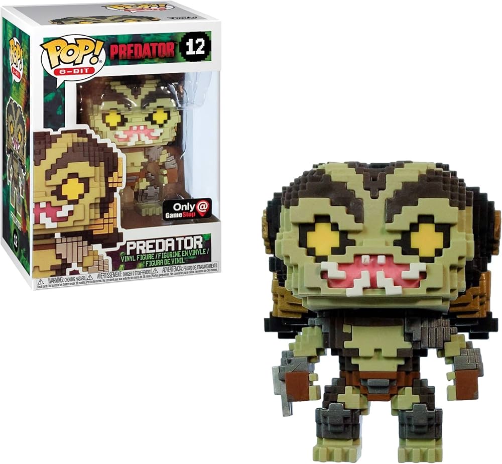 Funko Pop! 8-Bit Predator 12 GameStop Exclusive (VAULTED) (box damage) + Pop Protector