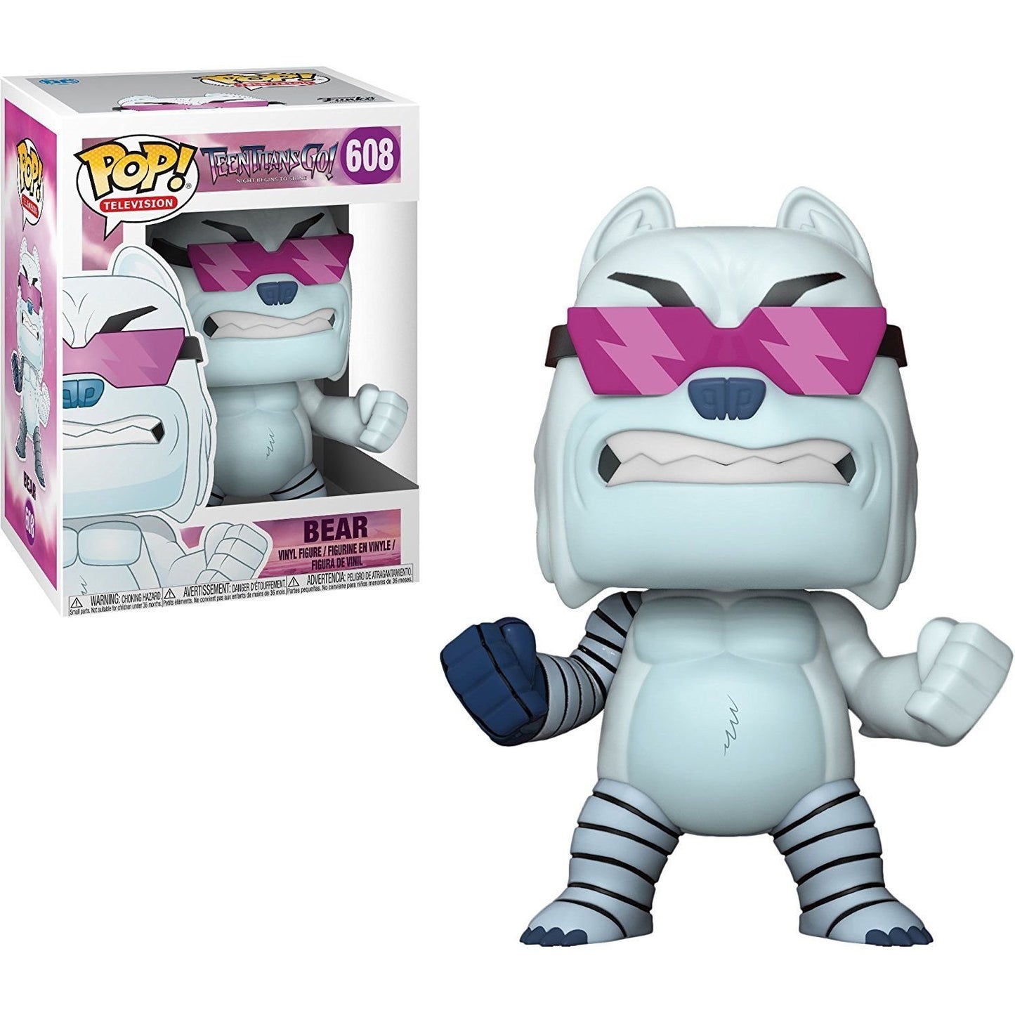 Funko Pop! DC Teen Titans Go! Night Begins To Shine : Bear 608 (VAULTED) + Pop Protector