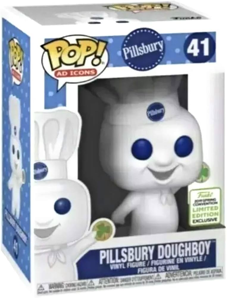 Funko Pop! Pillsbury Doughboy w/ Shamrock 41 Funko 2019 Spring Convention Exclusive (VAULTED) + Pop Protector