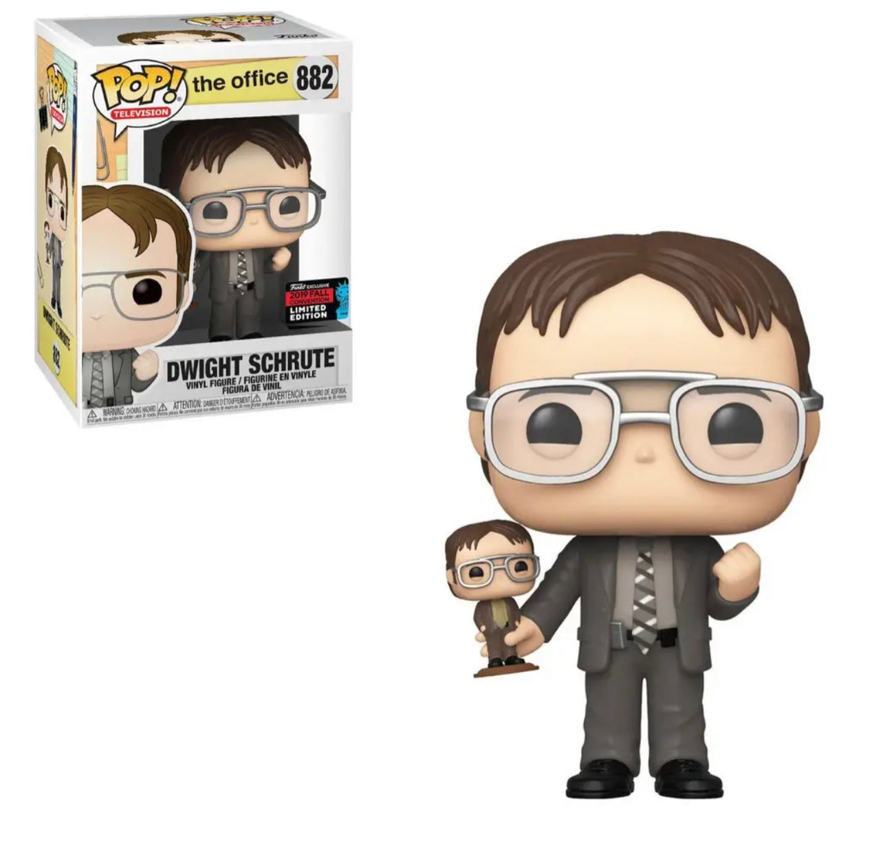 Funko Pop! The Office Dwight Schrute 882 Funko 2019 Fall Convention Exclusive + Free Protector (VAULTED)