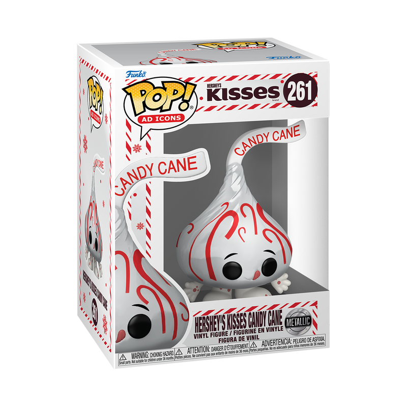 Funko Pop! Hershey’s Kisses Candy Cane 261 Metallic Figure + Pop Protector