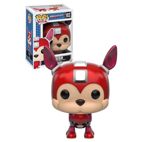 Funko Pop! Mega Man : Rush 103 (VAULTED) + Pop Protector