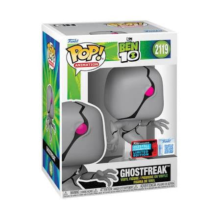 Funko Pop! Ben10 - Ghostfreak 2119 2025 Fall Convention Exclusive Figure + Pop Protector