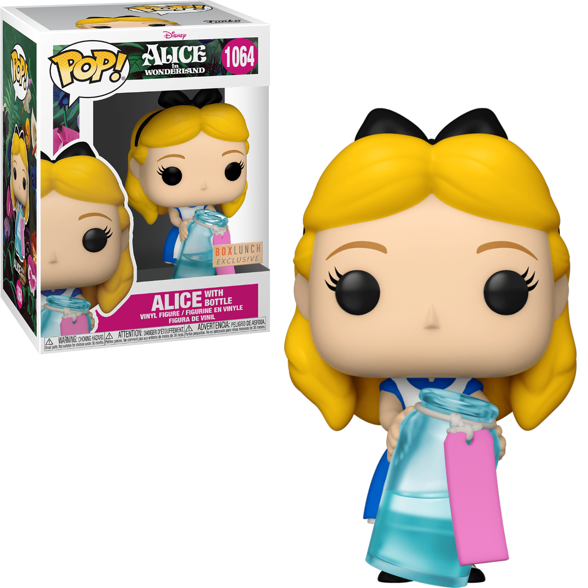 Funko Pop! Disney Alice in Wonderland - Alice With Bottle 1064 Boxlunch Exclusive + Free Protector