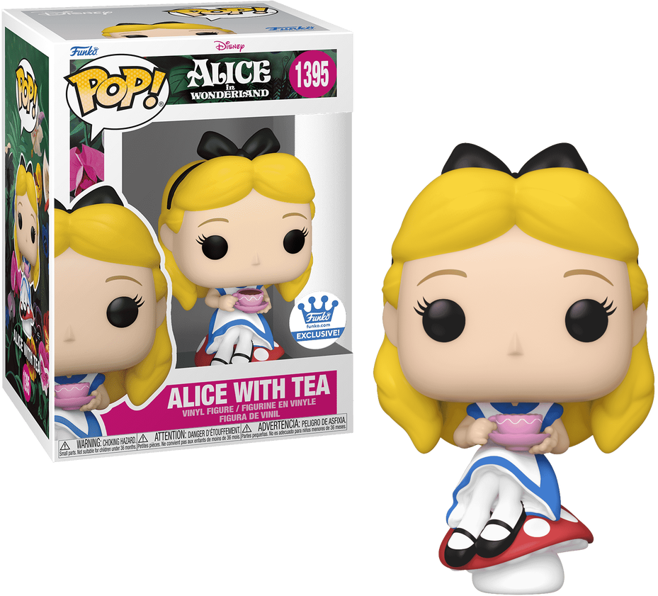 1395 Funko Pop! Exclusive Alice with Tea Disney Alice in Wonderland + PoP Protector