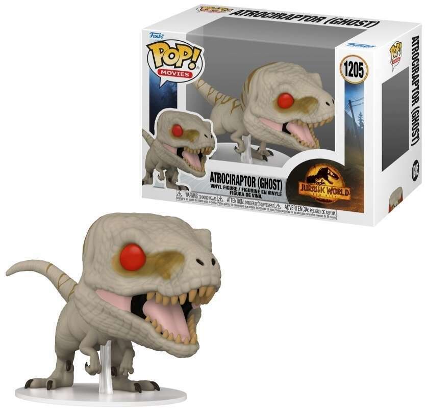1205 Funko Pop! Movies: Jurassic World Dominion - Atrociraptor (Ghost) + PoP Protector