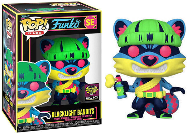 Funko Pop! Funko Blacklight Bandits SE Funko Fundays Blacklight Battle 2022 6250 PCS Limited Edition + Pop Protector