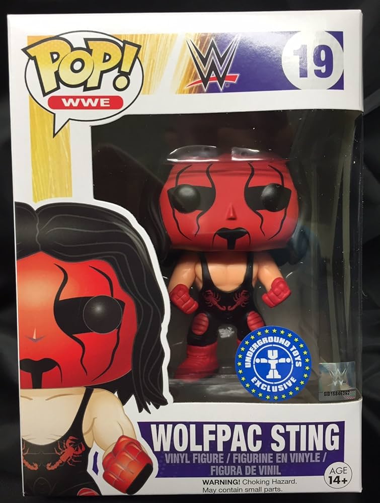 Funko Pop! WWE Wolfpac Sting 19 Underground Toys Exclusive + Free Protector (VAULTED)