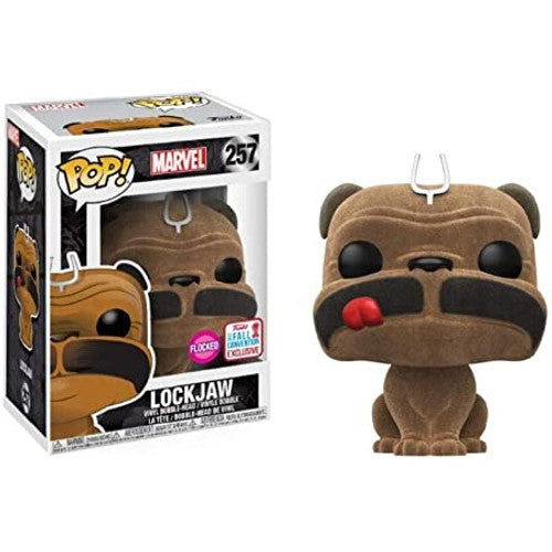 Funko Pop! Marvel Lockjaw Flocked Funko 2017 Fall Convention Exclusive + Free Protector