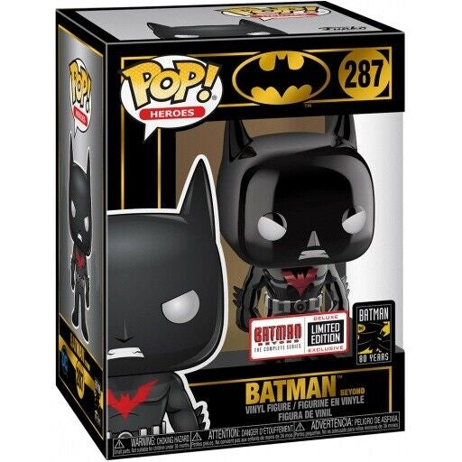 Funko Pop! DC Batman 80 Years : Batman Beyond (Chrome) 287 Deluxe Exclusive (VAULTED) + Pop Protector