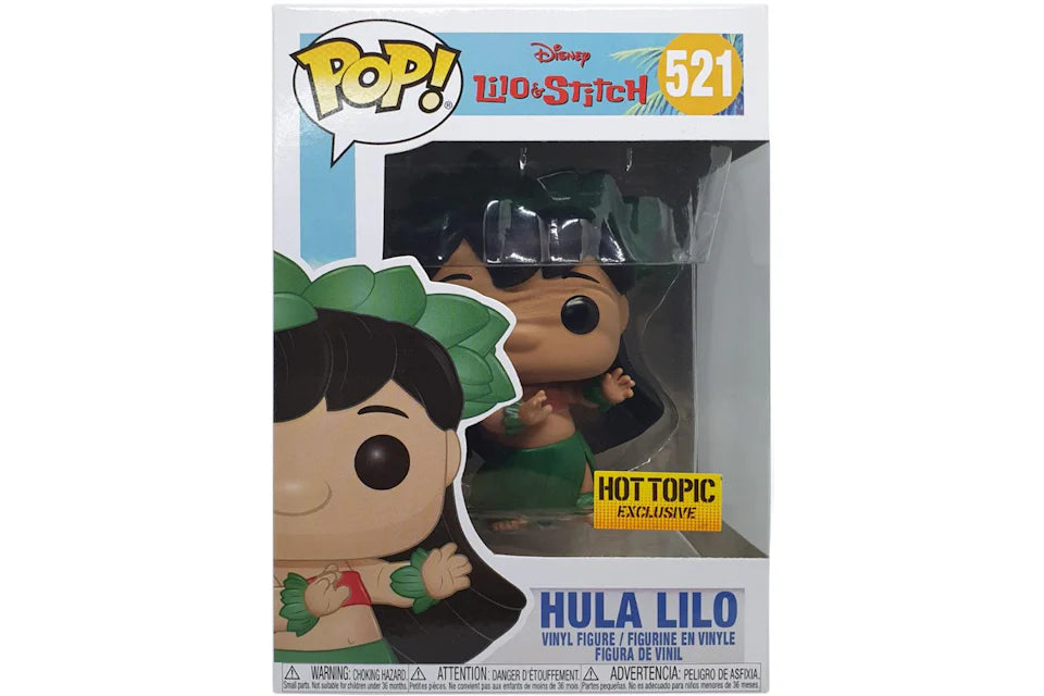 Funko Pop! Disney Lilo & Stitch - Hula Lilo 521 Hot Topic Exclusive (VAULTED) + Free Protector