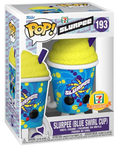 Funko Pop! 7-Eleven Slurpee 193 (Blue Swirl Cup) Figure + Pop Protector