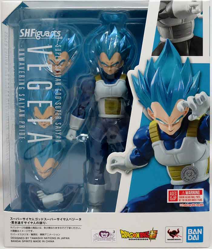 Dragon Ball Super Bandai 6-Inch Action Figure S.H. Figuarts - Unwavering Saiyan Pride Super Saiyan Blue Vegeta *New In Box*